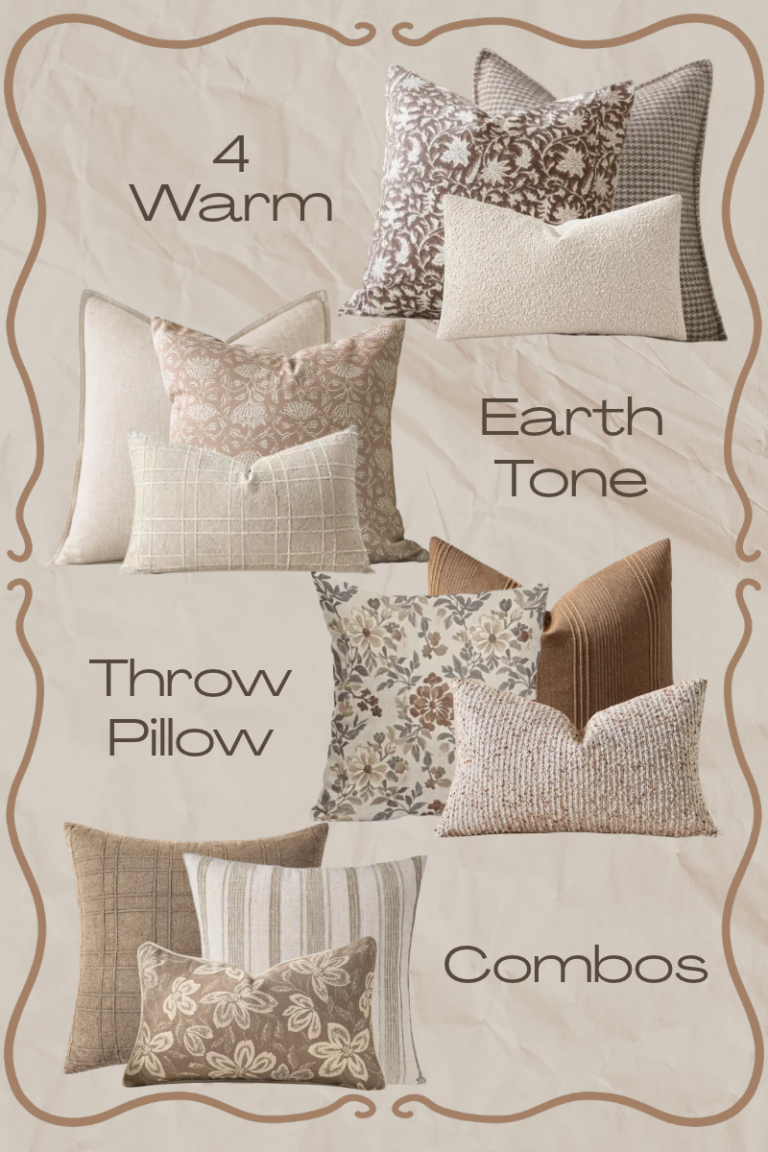 4 Affordable Neutral Throw Pillow Combinations(All from Amazon)
