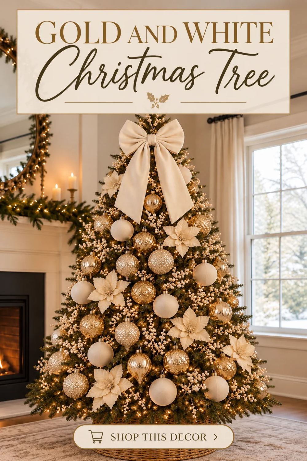 Gold and White Christmas Tree